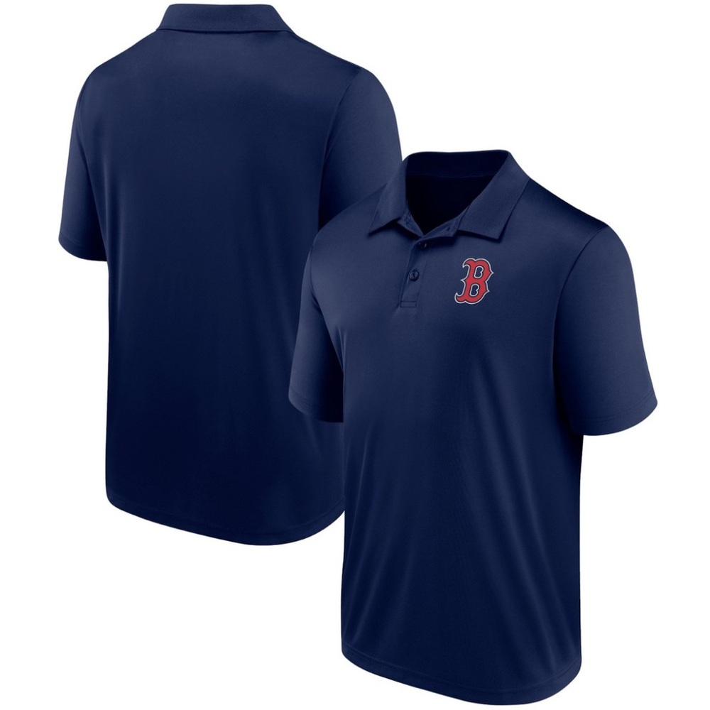 Boston Red Sox MLB Men's Majestic Navy Short Sleeve Polo Golf T-Shirt, Small